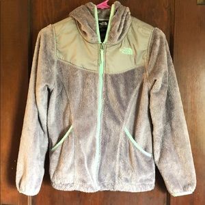 Grey and teal north face youth sz large